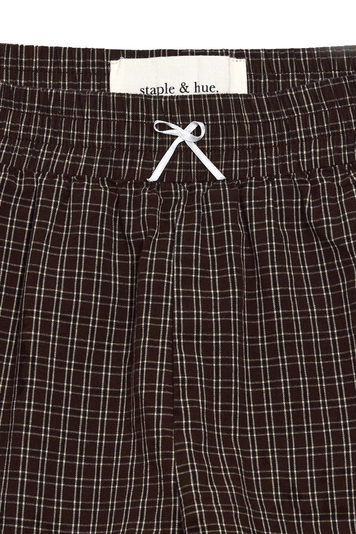 Plaid Shorts Chocolate Staple & Hue