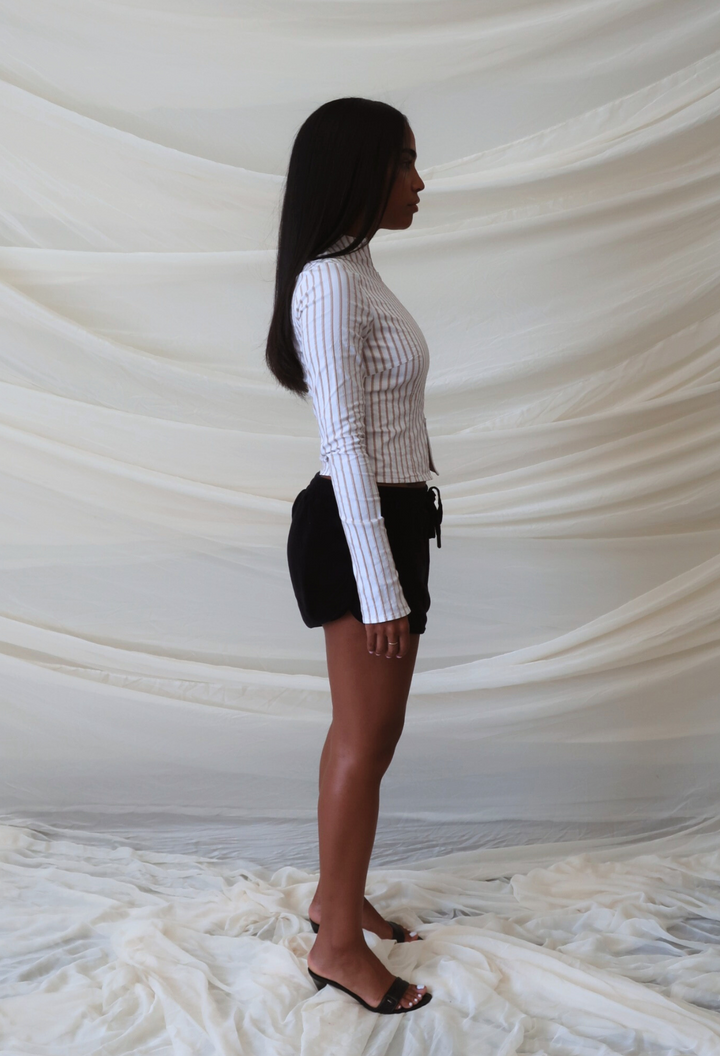 Noir Velour Shorts