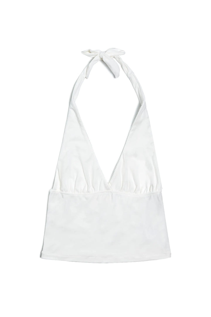 Halterneck Top White Staple & Hue