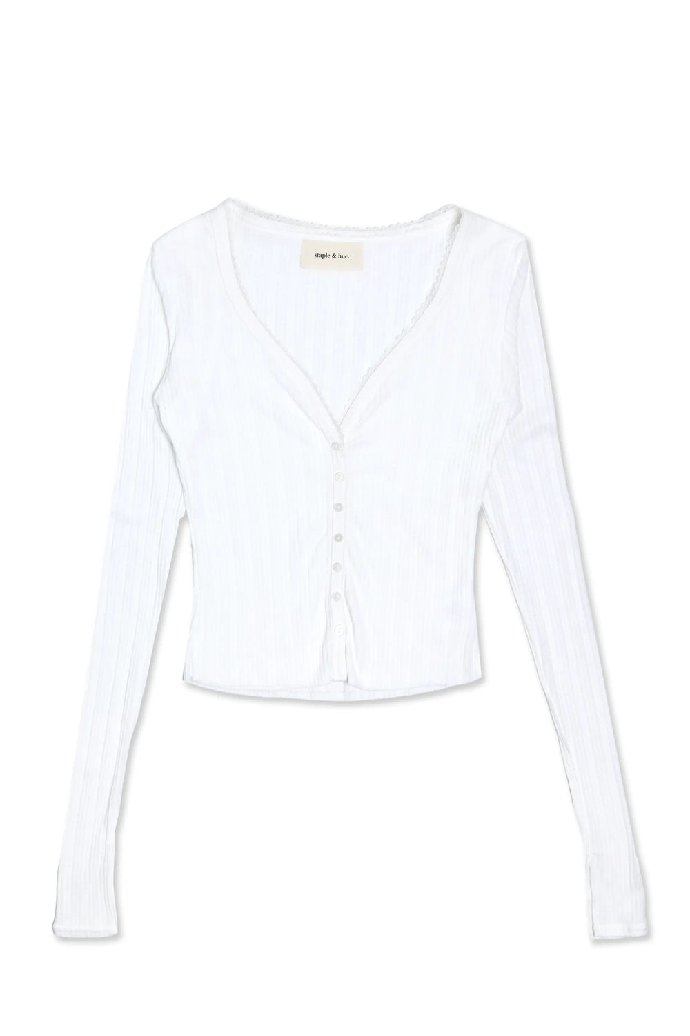 Pointelle Cardi Staple & Hue