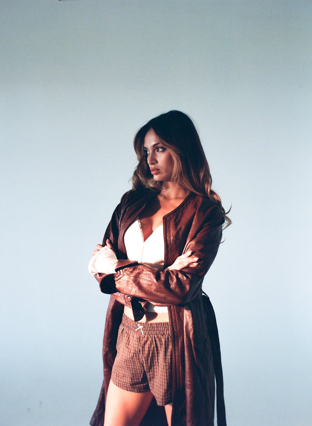 Genuine Leather Trench by Peter Caruso Staple & Hue