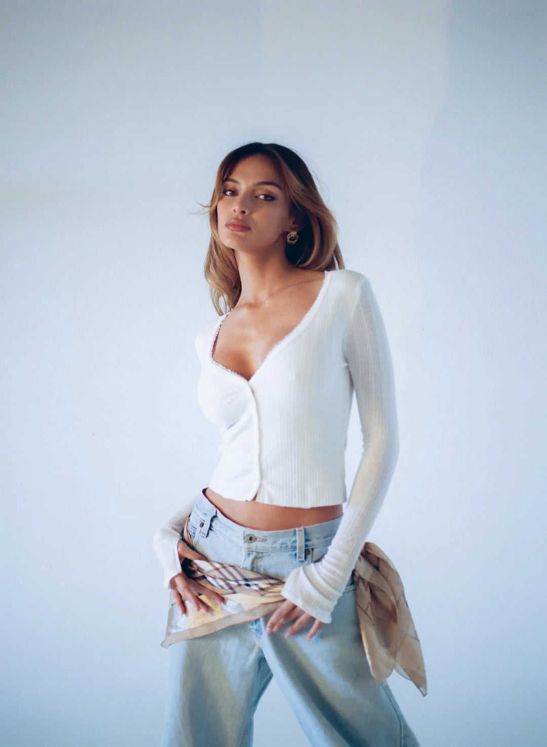 Pointelle Cardi Staple & Hue