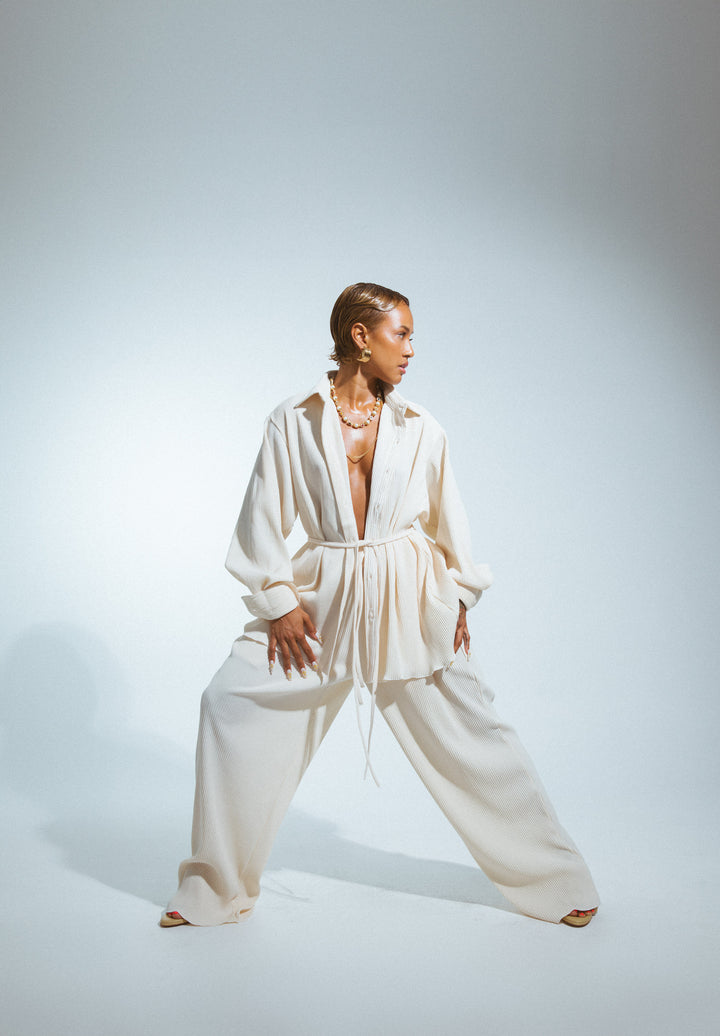 Soft Pleat Pant | Vanilla Staple & Hue