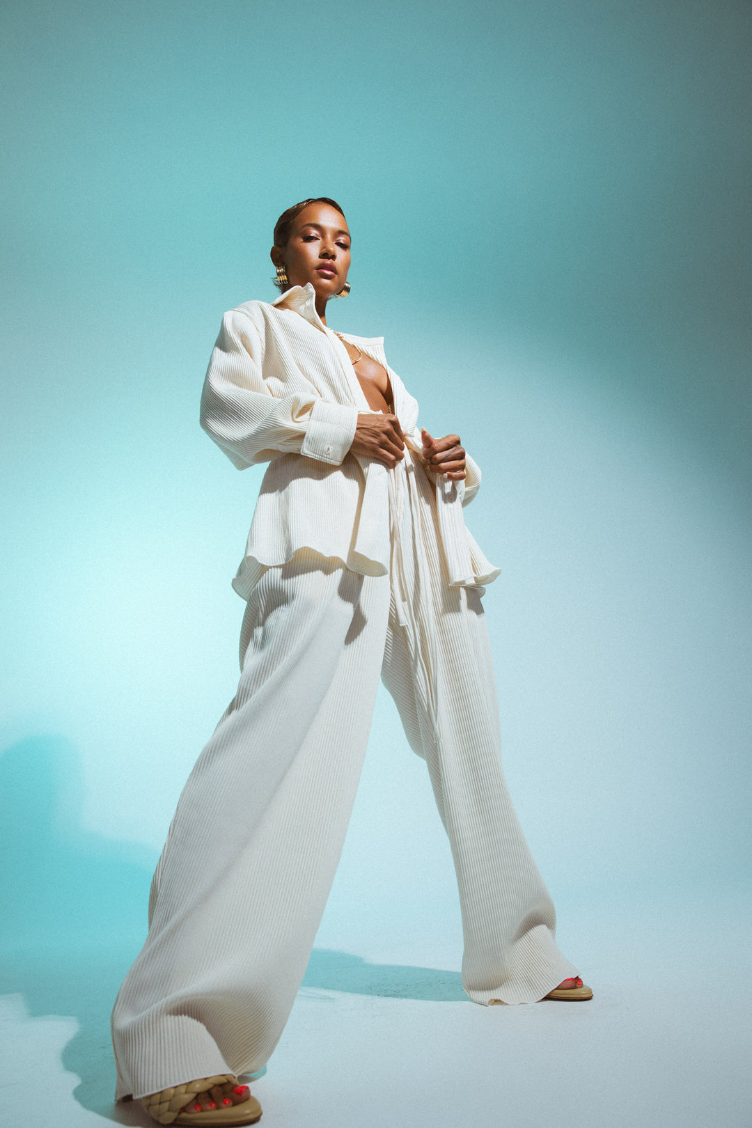 Soft Pleat Pant | Vanilla Staple & Hue