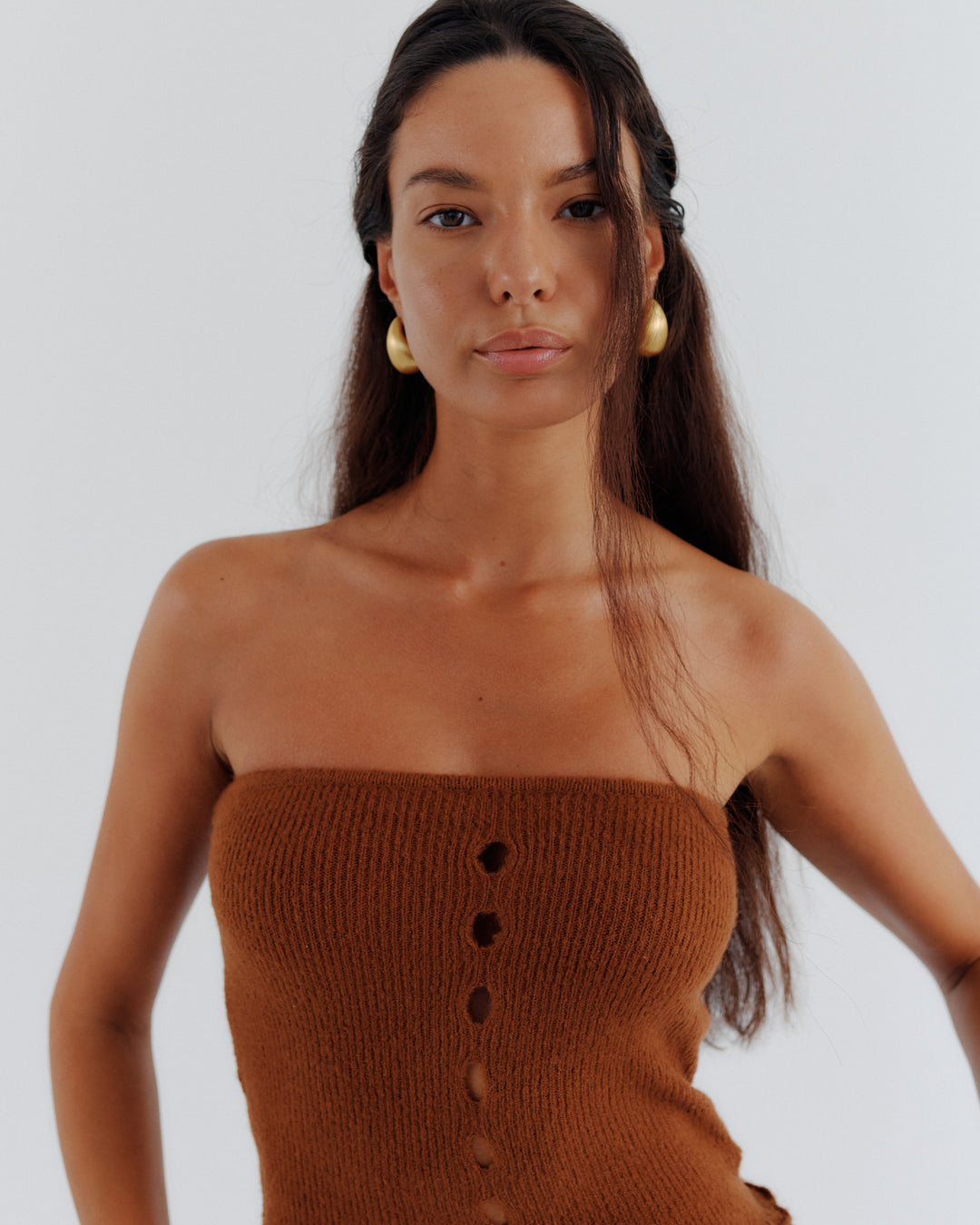 Strapless Knit Top | Spice